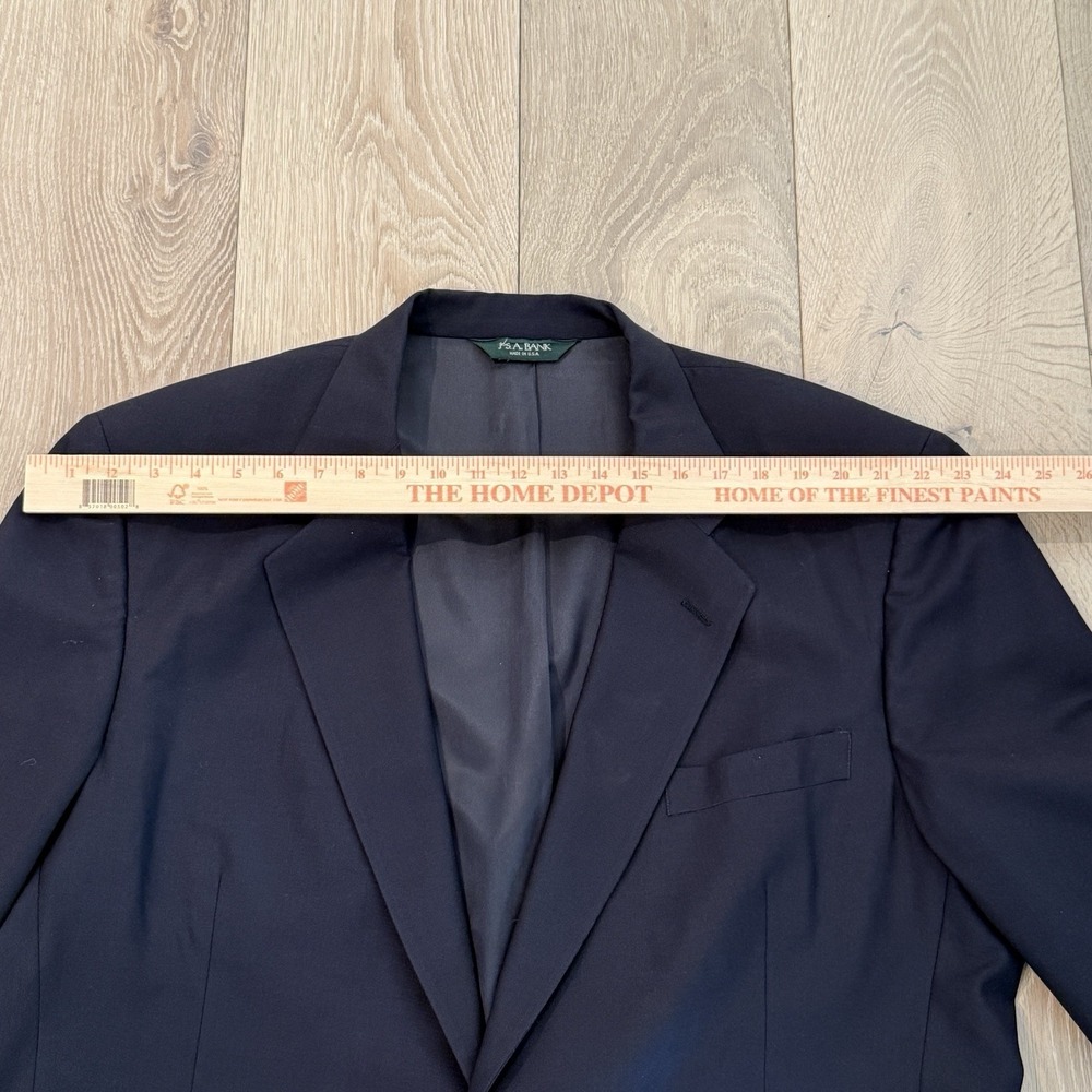 Jos A Bank Traveler Mens 48R 98% Wool Blend Suit Navy W/Pant 42X26.5 Cuffed - Picture 12 of 14